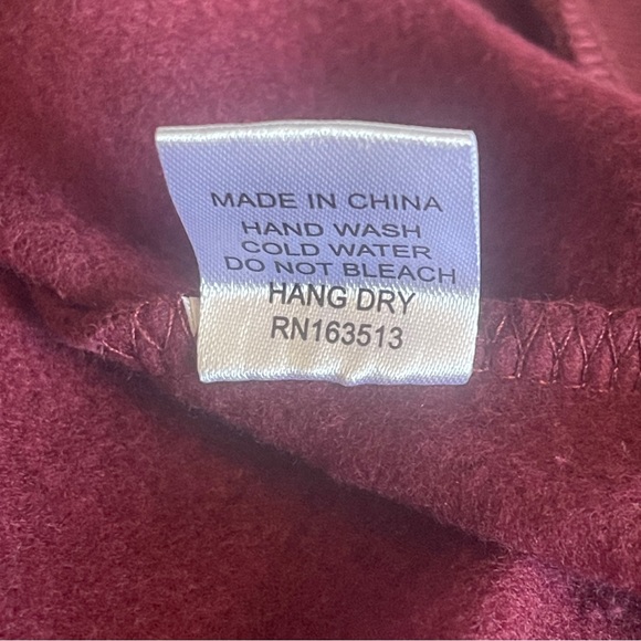 Maroon Zip-Up Cropped Hoodie in size S - Picture 6 of 6